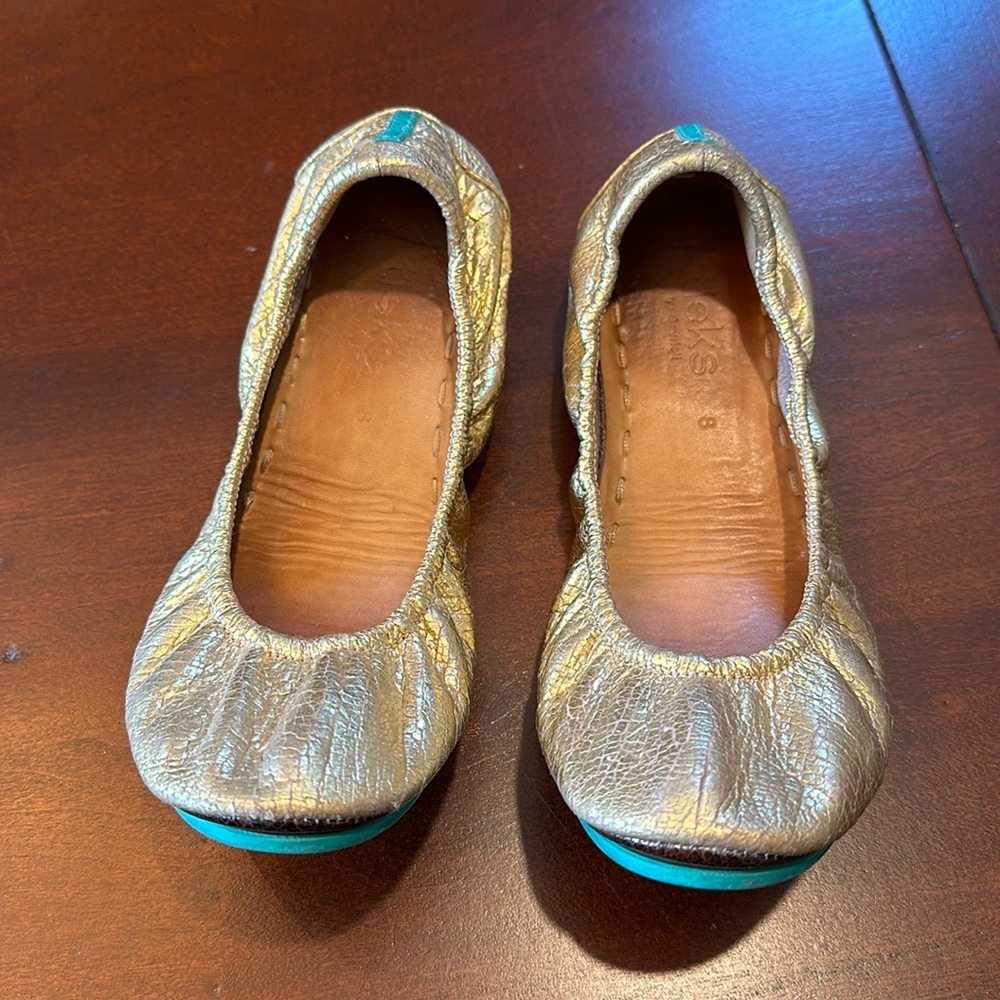 Tieks — gold ballet flats